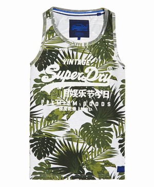 Superdry Premium Goods All Over Print Férfi Mellény Zöld | ZEYUF5312